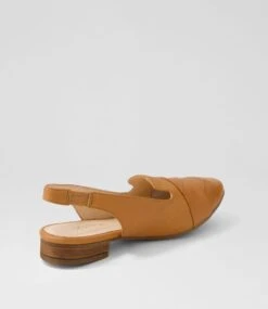 Telsa Dark Tan Leather Flat Shoes -Lynx Shoes Shop DF13132TAOLE 4