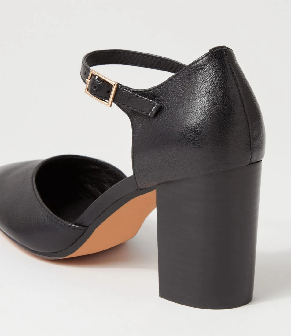 Sergios Black Leather Heels 7 Sergios Black Leather Heels - Image 5