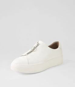 Dakira White Leather Sneakers -Lynx Shoes Shop DF13146WHILE 3