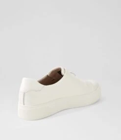 Dakira White Leather Sneakers -Lynx Shoes Shop DF13146WHILE 4