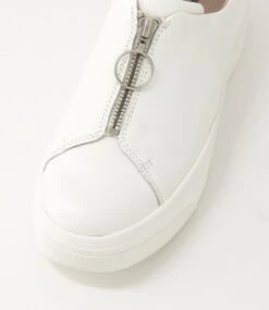 Dakira White Leather Sneakers -Lynx Shoes Shop DF13146WHILE 5