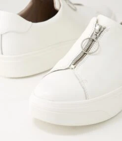 Dakira White Leather Sneakers -Lynx Shoes Shop DF13146WHILE 6