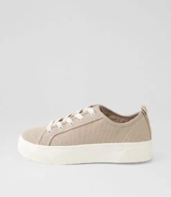 Daelin Stone White Canvas Sneakers