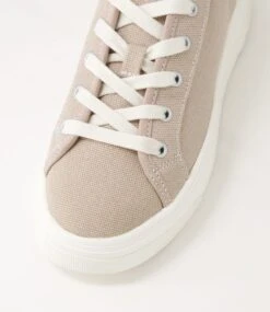 Daelin Stone White Canvas Sneakers -Lynx Shoes Shop DF13150GZLCA 5