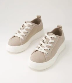 Daelin Stone White Canvas Sneakers -Lynx Shoes Shop DF13150GZLCA 6