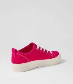 Daelin Deep Fuchsia White Canvas Sneakers -Lynx Shoes Shop DF13150QCRCA 4