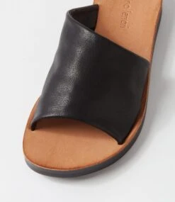 Nomen Black Leather Slides -Lynx Shoes Shop DF13159B75LE 5