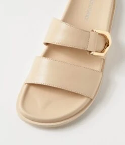 Vatum Cream Leather Slides -Lynx Shoes Shop DF13171W18LE 5