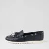 Alycee Navy Leather Loafers -Lynx Shoes Shop DF13174DBYLE 2