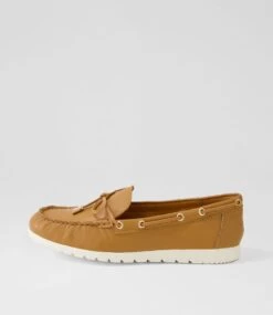Alycee Dark Tan Leather Loafers