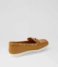 Alycee Dark Tan Leather Loafers -Lynx Shoes Shop DF13174TAOLE 4