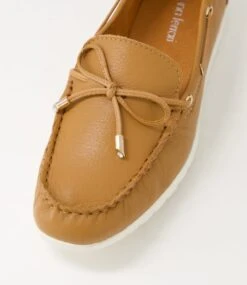 Alycee Dark Tan Leather Loafers -Lynx Shoes Shop DF13174TAOLE 5