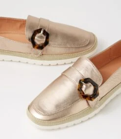 Atonement Champagne Leather Loafers -Lynx Shoes Shop DF13175N74LE 6