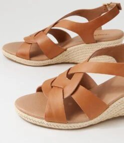 Jansome Tan Leather Sandals -Lynx Shoes Shop DF13192TANLE 6