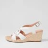 Jansome White Leather Sandals -Lynx Shoes Shop DF13192WHILE 2