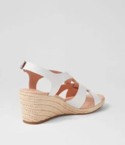 Jansome White Leather Sandals -Lynx Shoes Shop DF13192WHILE 4