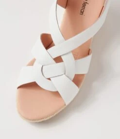 Jansome White Leather Sandals -Lynx Shoes Shop DF13192WHILE 5