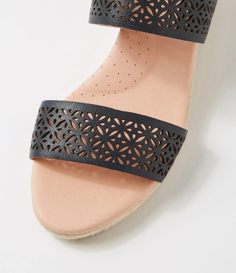 Hibachi Navy Leather Sandals 6 Hibachi Navy Leather Sandals - Image 4