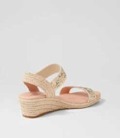 Heline Cream Pearl Rope Elastic Espadrilles -Lynx Shoes Shop DF13200XCU29 4