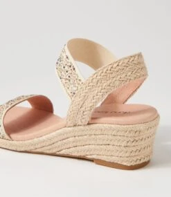 Heline Cream Pearl Rope Elastic Espadrilles -Lynx Shoes Shop DF13200XCU29 6