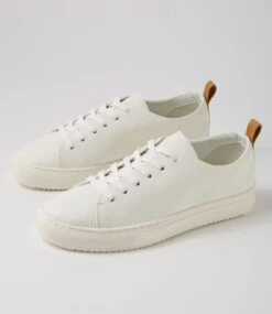 Abigails White Tan Tumble Leather Sneakers -Lynx Shoes Shop DF13229W992K 6