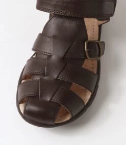 Taylor Jnr Brown Leather Sandals 10 Taylor Jnr Brown Leather Sandals -Lynx Shoes Shop FI10001BROLE 5