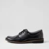 Indy E Black Shine Leather Lace Up Flats 2 Indy E Black Shine Leather Lace Up Flats -Lynx Shoes Shop HN10005BLACH 2