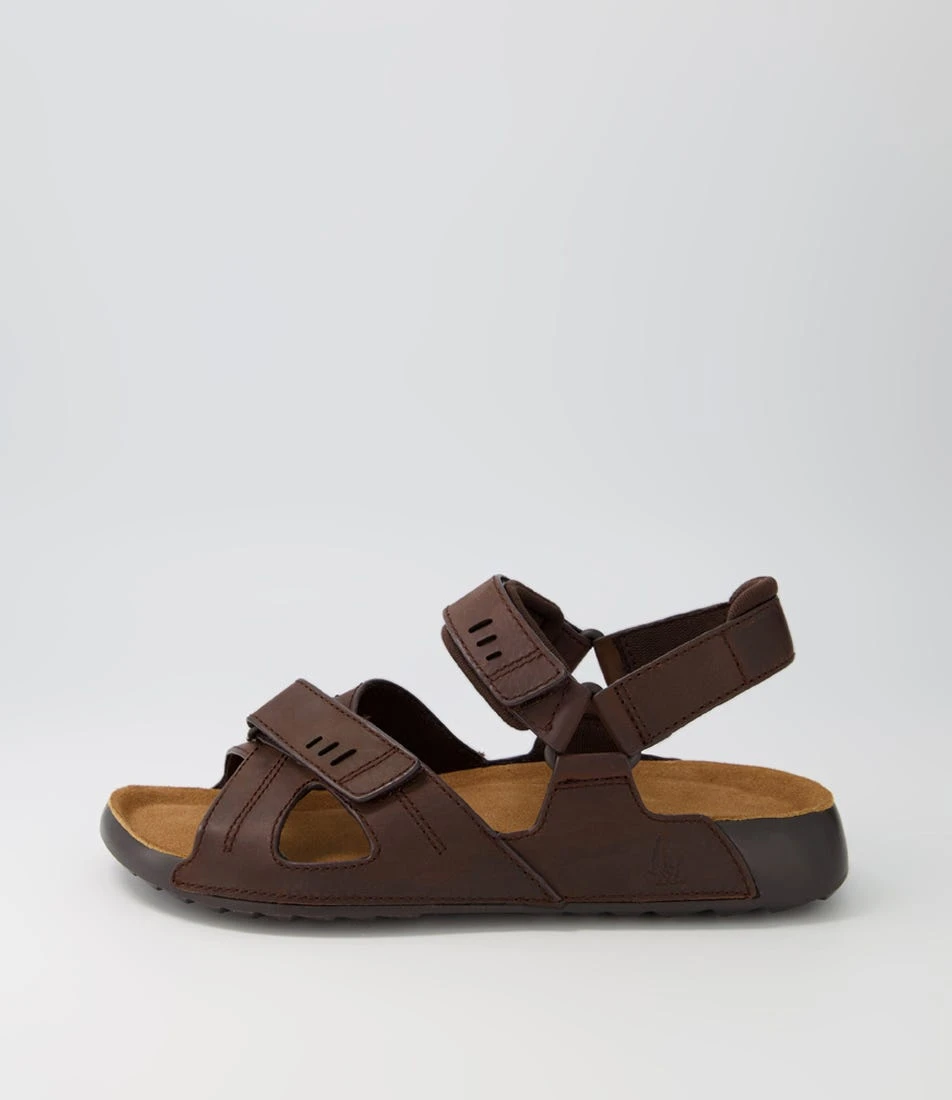 Hush Puppies Hems Brown Oil Leather Sandals 3 Hush Puppies Hems Brown Oil Leather Sandals