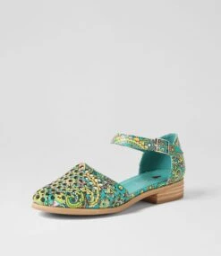 Quotes Green Paisley Flat Shoes 8 Quotes Green Paisley Flat Shoes -Lynx Shoes Shop IL10207HD2SM 3