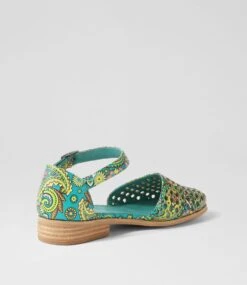 Quotes Green Paisley Flat Shoes 9 Quotes Green Paisley Flat Shoes -Lynx Shoes Shop IL10207HD2SM 4