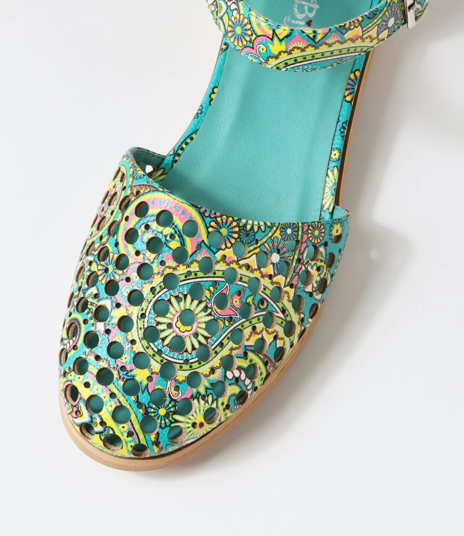 Quotes Green Paisley Flat Shoes 6 Quotes Green Paisley Flat Shoes - Image 4