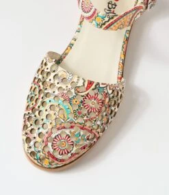 Quotes Latte Paisley Flat Shoes -Lynx Shoes Shop IL10207KSISM 5