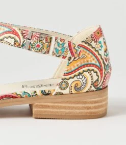 Quotes Latte Paisley Flat Shoes -Lynx Shoes Shop IL10207KSISM 6