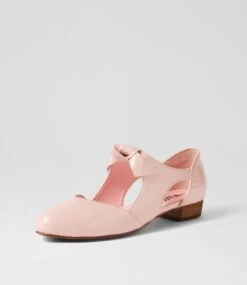 Estella Powder Pink Patent Pu Flat Shoes -Lynx Shoes Shop IL10332QCWUU 3