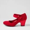Sharik Red Microsuede Heels 1 Sharik Red Microsuede Heels -Lynx Shoes Shop IL10385RXGOM 2