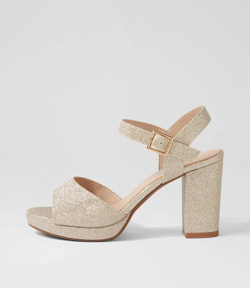 Bountys Pale Gold Glitter Sandals 3 Bountys Pale Gold Glitter Sandals