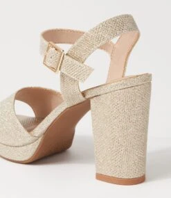 Bountys Pale Gold Glitter Sandals 11 Bountys Pale Gold Glitter Sandals -Lynx Shoes Shop IL10393F3948 6