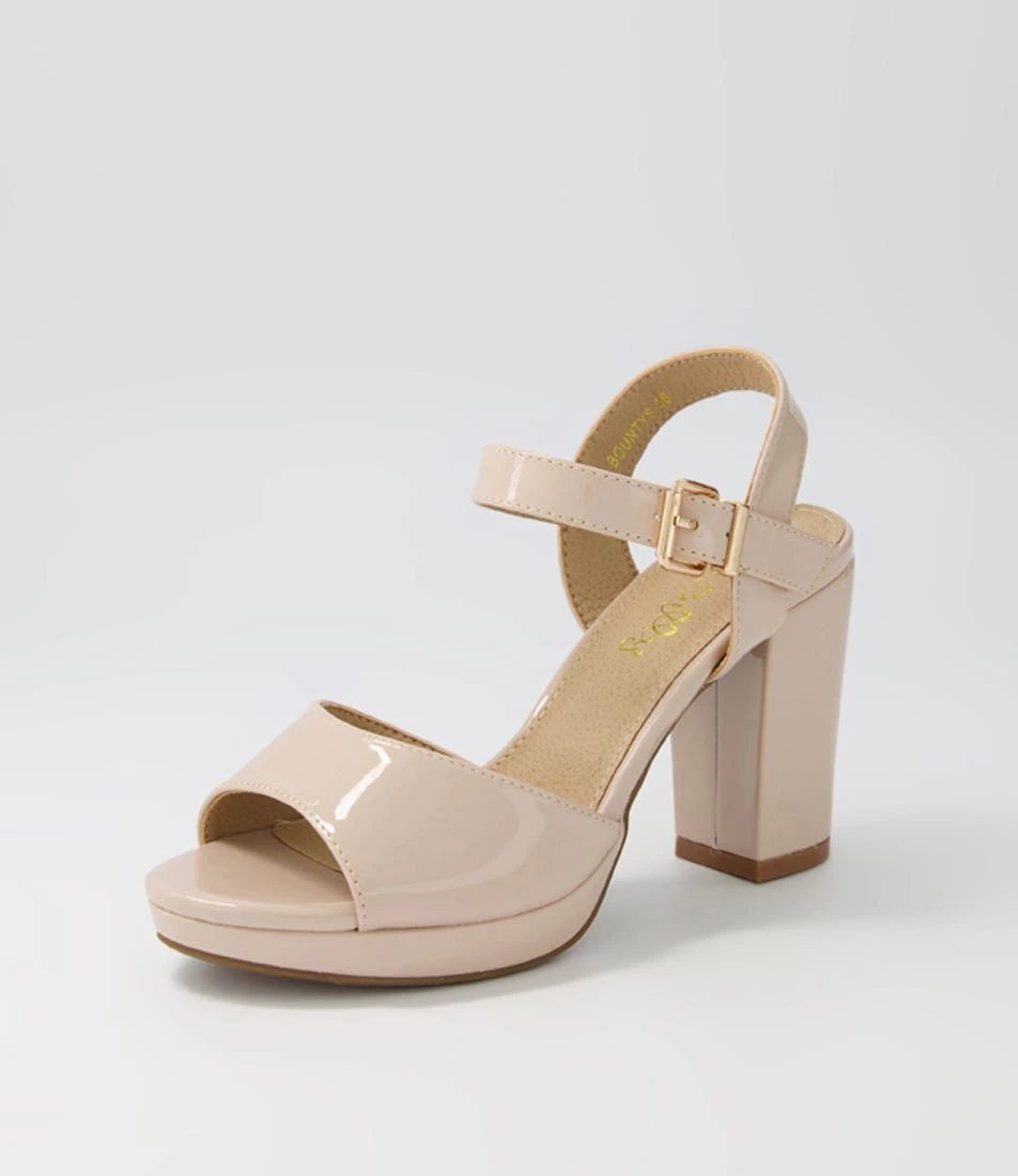 Bountys Nude Patent Pu Sandals 4 Bountys Nude Patent Pu Sandals - Image 2