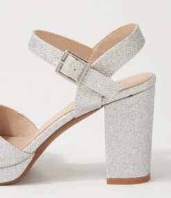 Bountys Silver Glitter Sandals -Lynx Shoes Shop IL10393SIL48 6