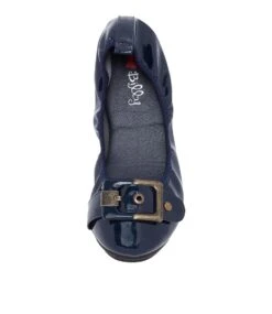 Cory Navy Patent Synthetic Ballet Flats -Lynx Shoes Shop IL10650DBYUU 6