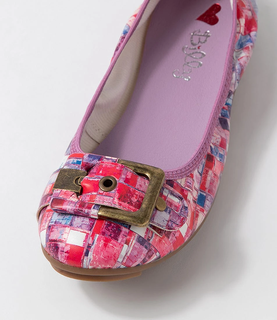 Cory Red Blue Multi Ballet Flats 6 Cory Red Blue Multi Ballet Flats - Image 4