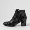 Kanye Black Swirl Velvet Ankle Boots -Lynx Shoes Shop IL10662B44IT 2