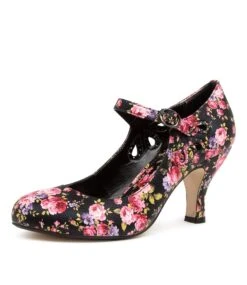 Mendy Black Floral Smooth 8 Mendy Black Floral Smooth -Lynx Shoes Shop IL10673B16SM 2