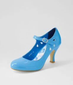 Mendy Aqua Patent Mary Jane Heels -Lynx Shoes Shop IL10673D00UU 3