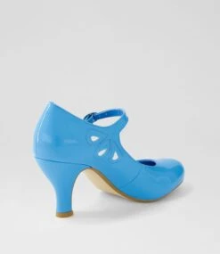 Mendy Aqua Patent Mary Jane Heels -Lynx Shoes Shop IL10673D00UU 4
