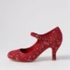 Mendy Red Flower Fabric Heels 2 Mendy Red Flower Fabric Heels -Lynx Shoes Shop IL10673RDCFA 2