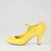 Mendy Lemon Patent Pu Mary Jane Heels -Lynx Shoes Shop IL10673Y25UU 2