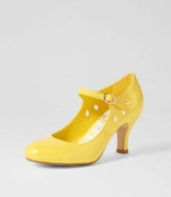 Mendy Lemon Patent Pu Mary Jane Heels -Lynx Shoes Shop IL10673Y25UU 3