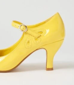 Mendy Lemon Patent Pu Mary Jane Heels -Lynx Shoes Shop IL10673Y25UU 6