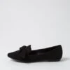 Bowen Black Microsuede Ballet Flats 1 Bowen Black Microsuede Ballet Flats -Lynx Shoes Shop IL10734BLAMS 2